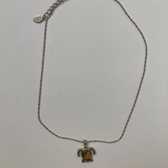 Turtle with Yellow Stone Necklace - Picture 2 of 3
